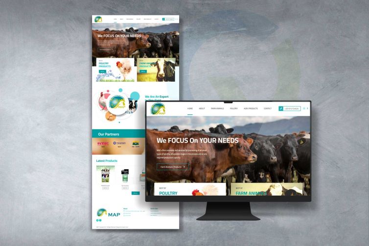 تصميم موقع لشركة MAP VET للأدوية البيطرية