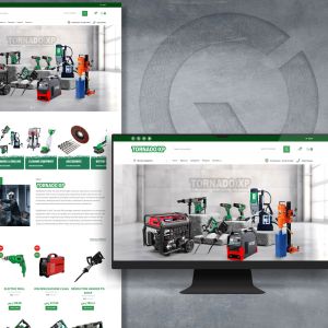 تصميم متجر الكتروني لشركة Tornado XP