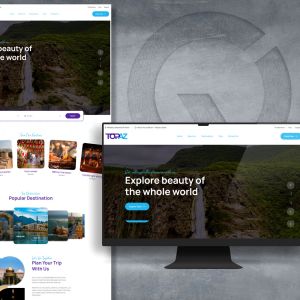 تصميم موقع إلكتروني لشركة سياحة Topas