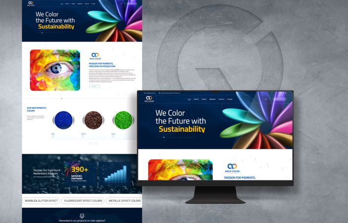 تصميم موقع إلكتروني لشركة Arco Colors
