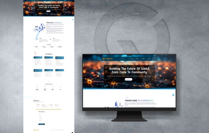 تصميم موقع تعريفي لشركة Moriovax